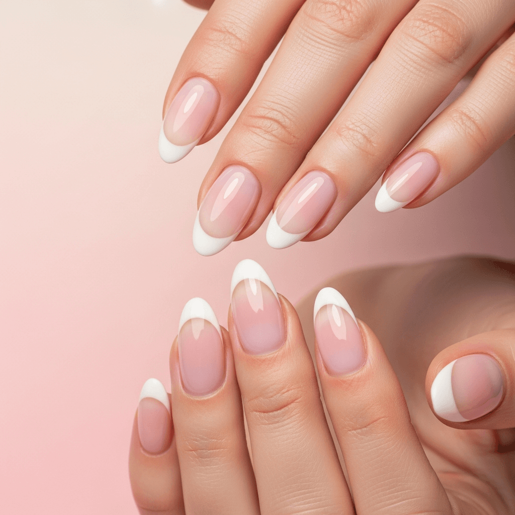 Diseño de uñas French Etéreo · Clásico